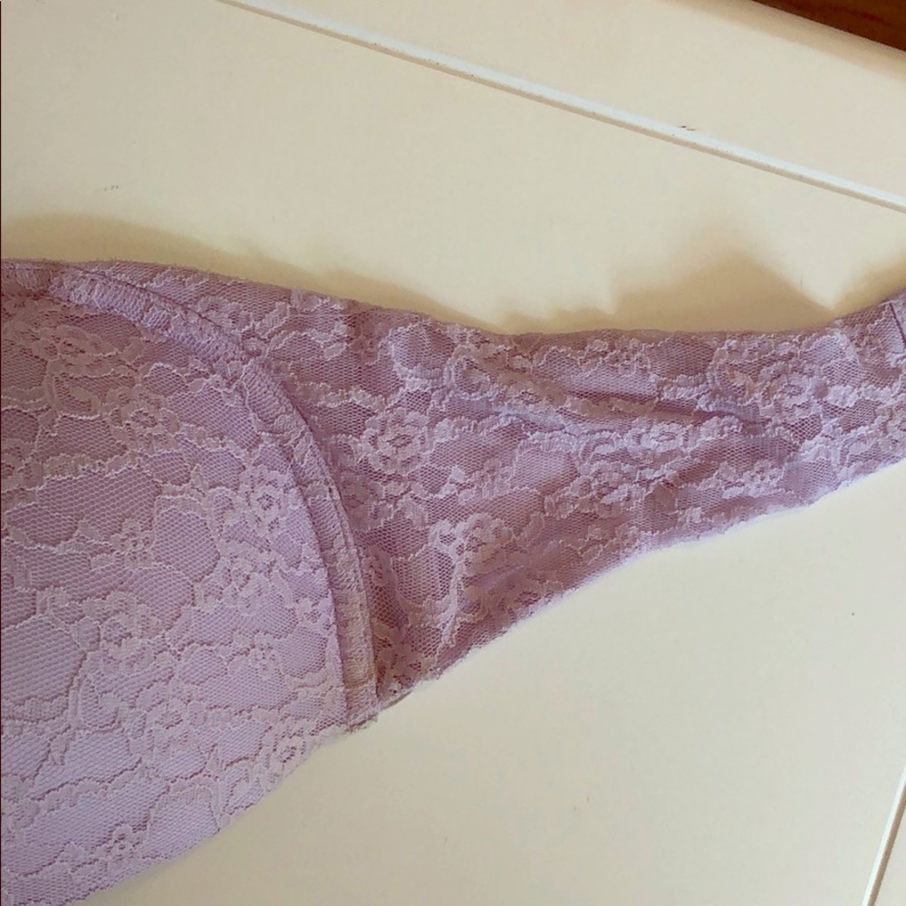 Lavender Lace 36D Strapless Bra
